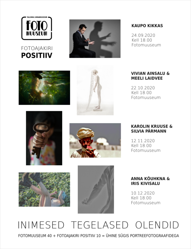 Fotomuuseum 40 ja Positiiv 10 kohtumisõhtute sari 24.09.-10.12.20